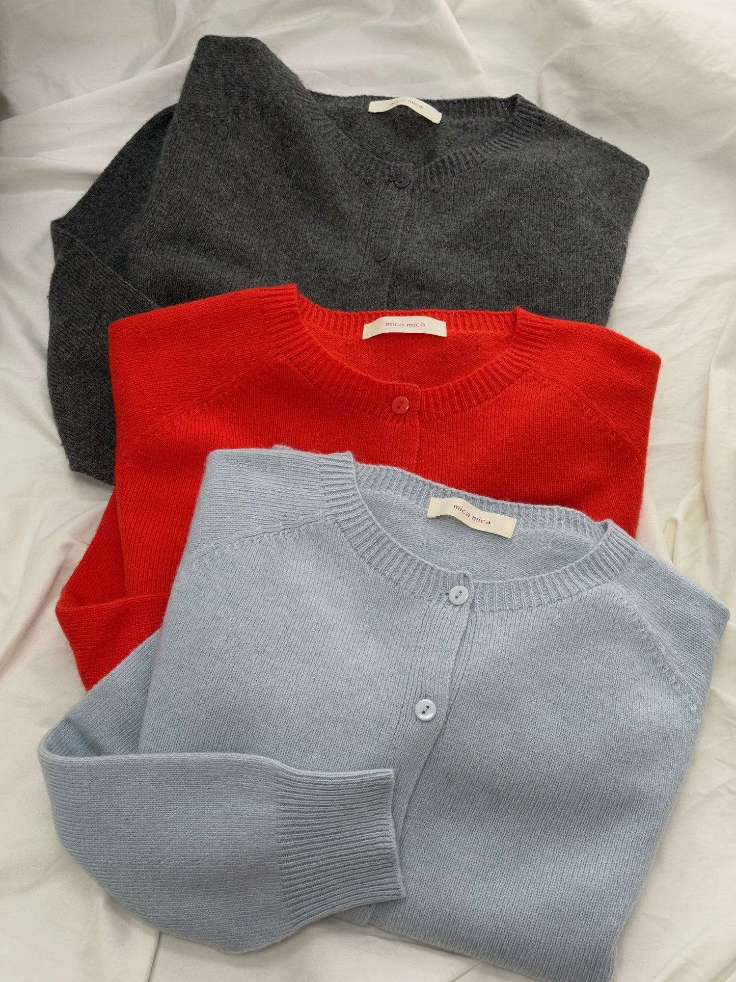 100%wool basic cardigan