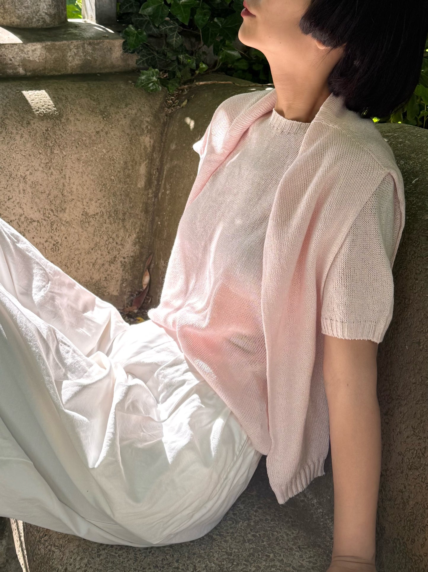 Paper-silk Short-sleeve Lightknit