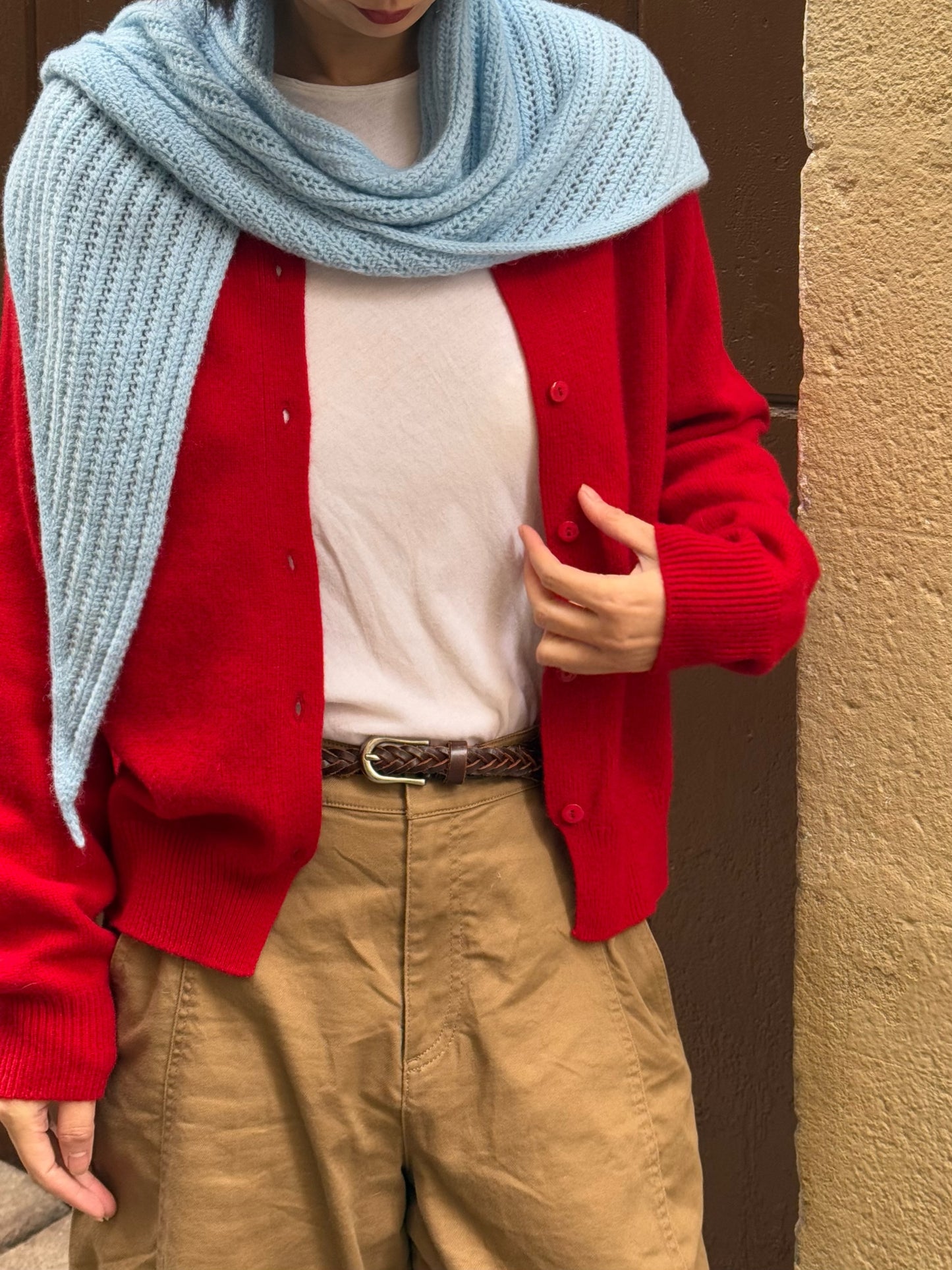100%wool basic cardigan