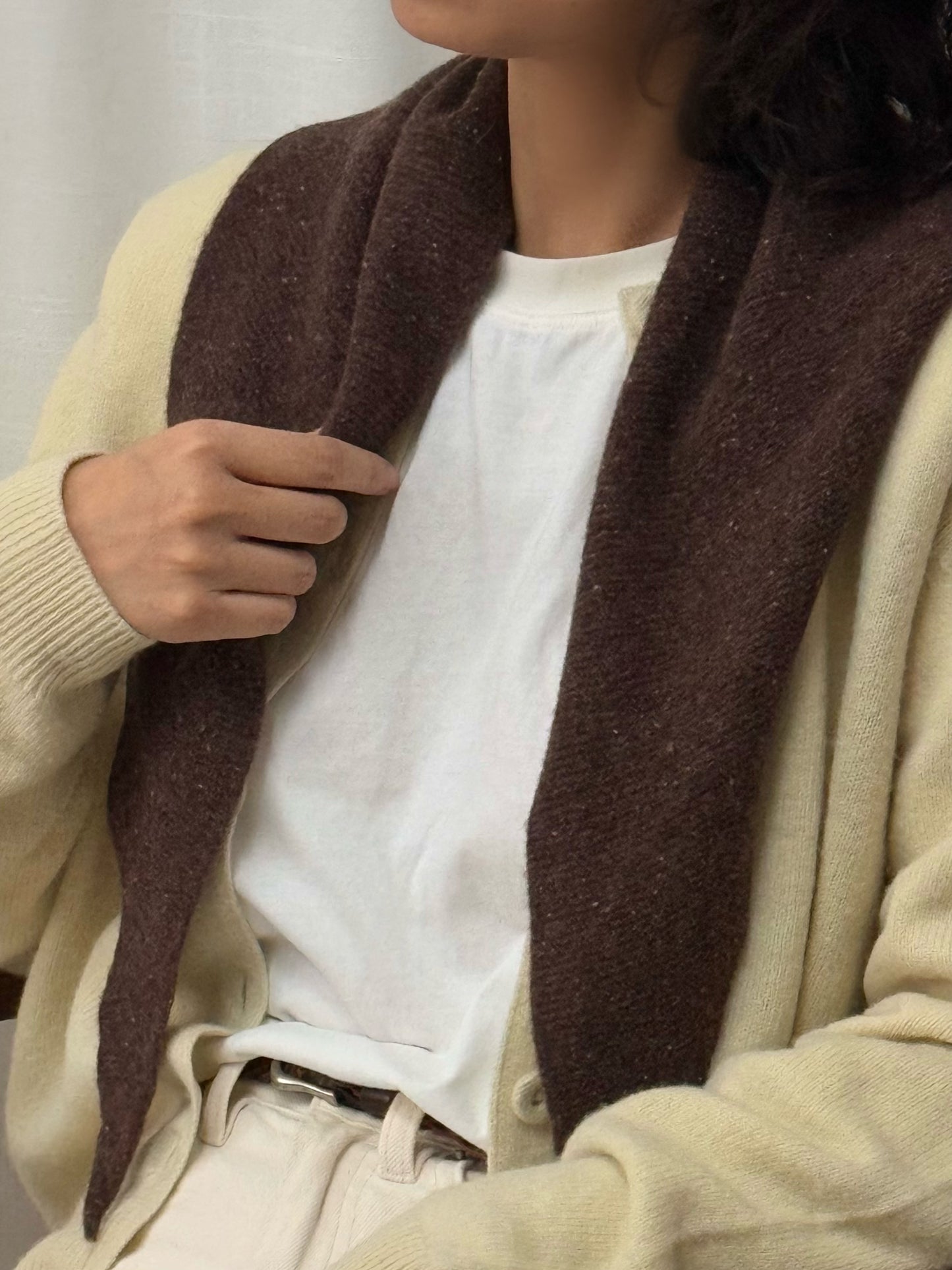 100%wool small triangle scarf