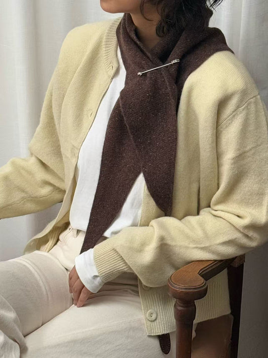 100%wool small triangle scarf