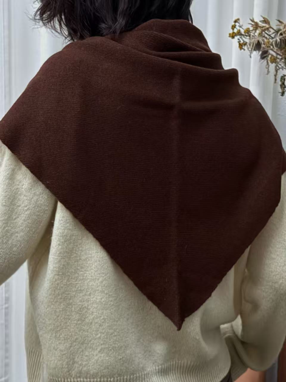 100%wool big triangle scarf