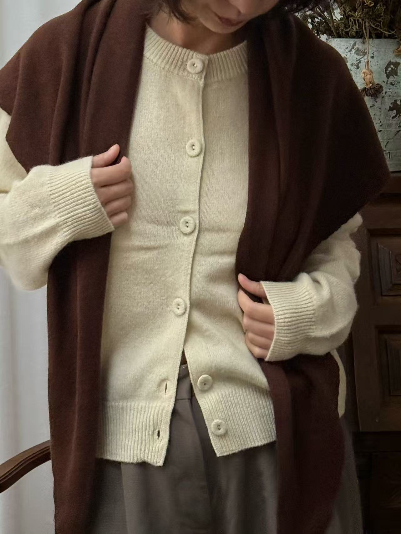 100%wool big triangle scarf