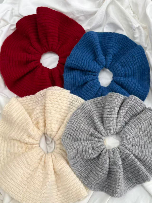 100%wool weave scrunchie
