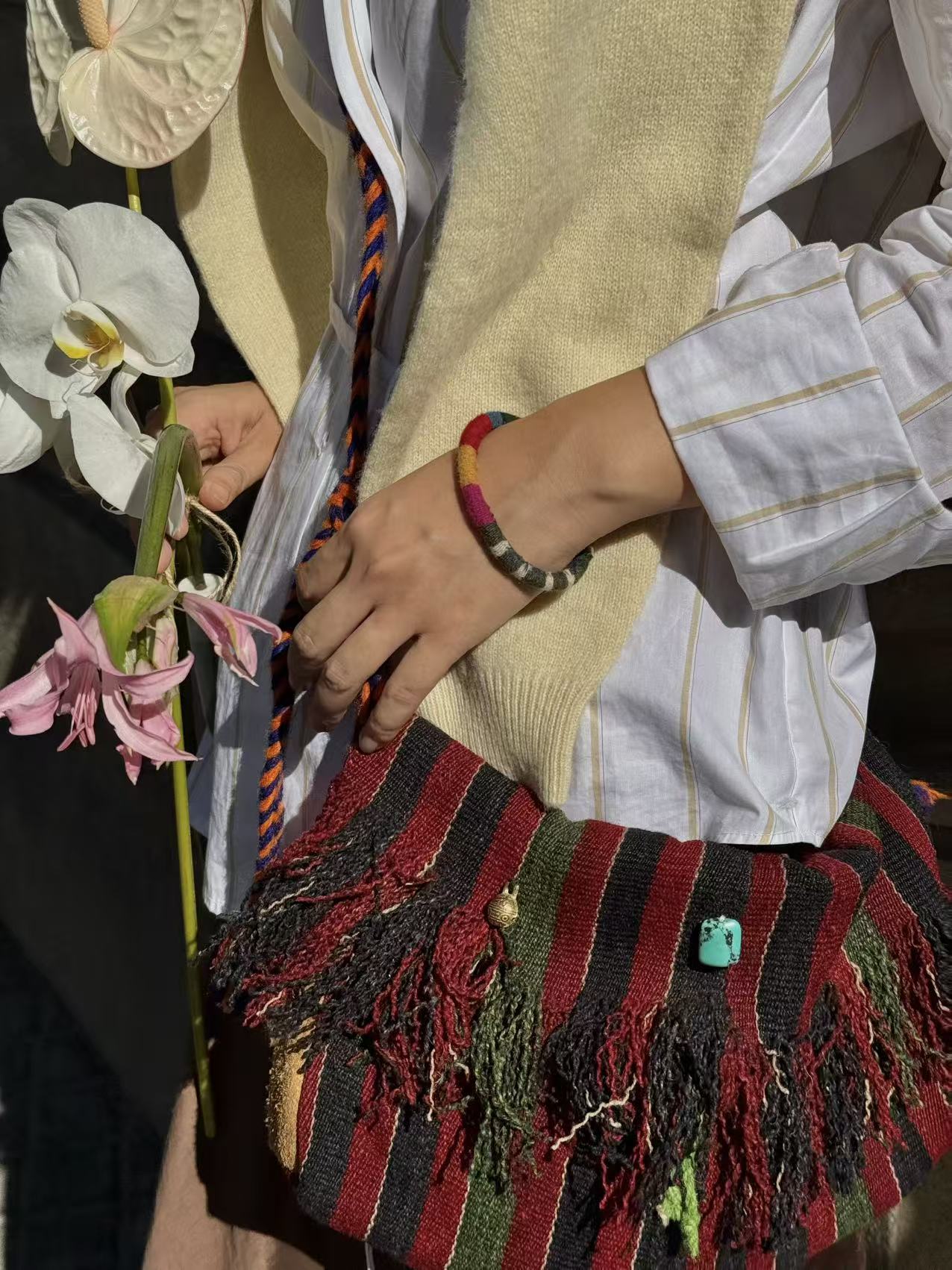 Yak hair handmade bag