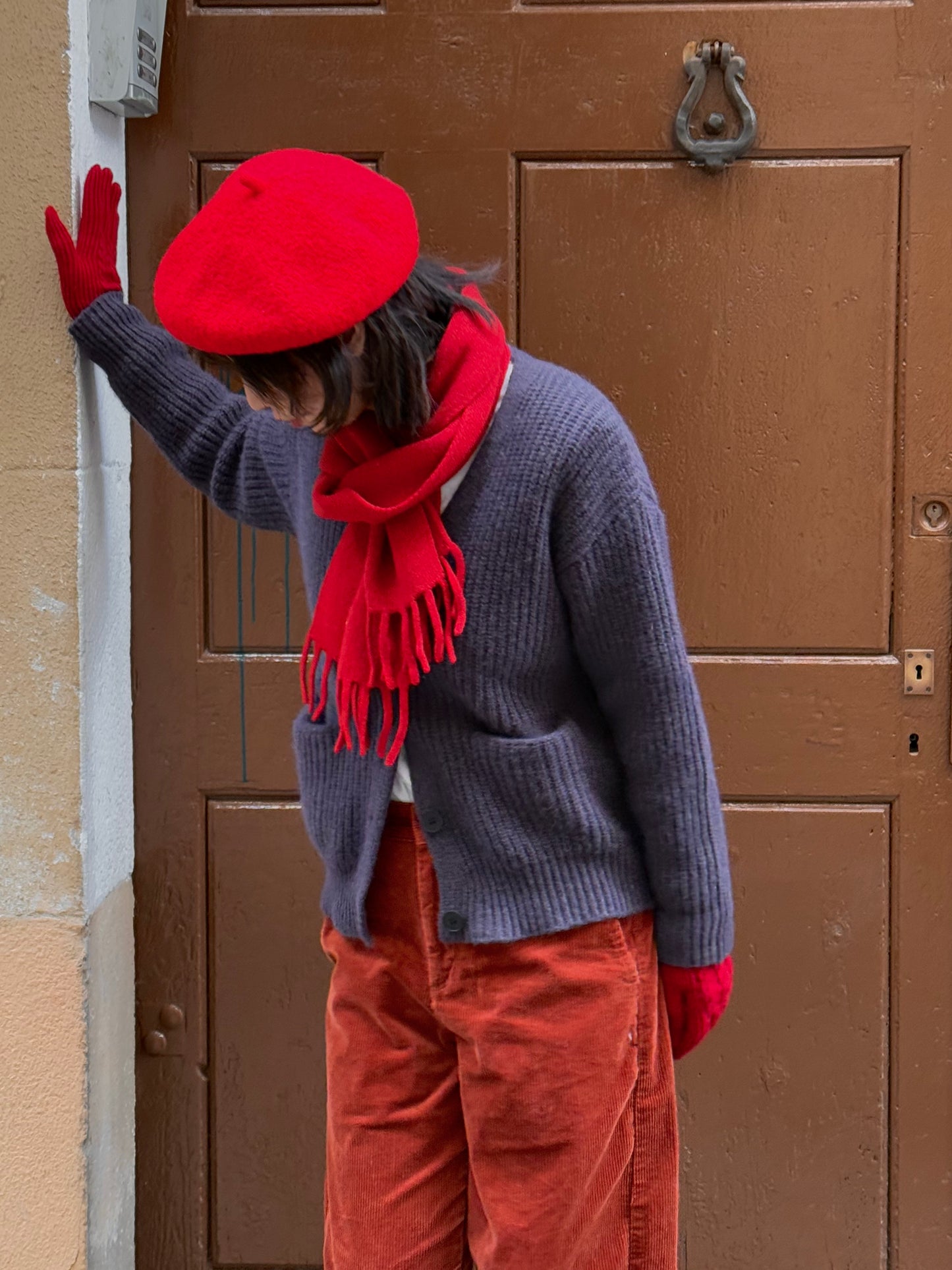 100%wool knitted cardigan