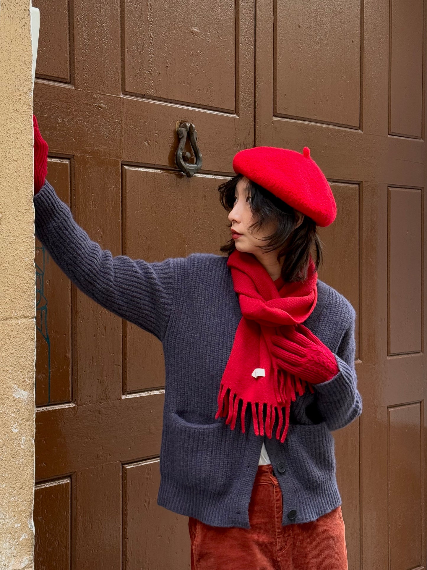 100%wool knitted cardigan