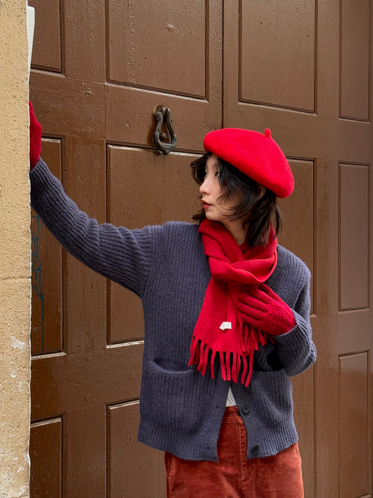 100%wool knitted cardigan