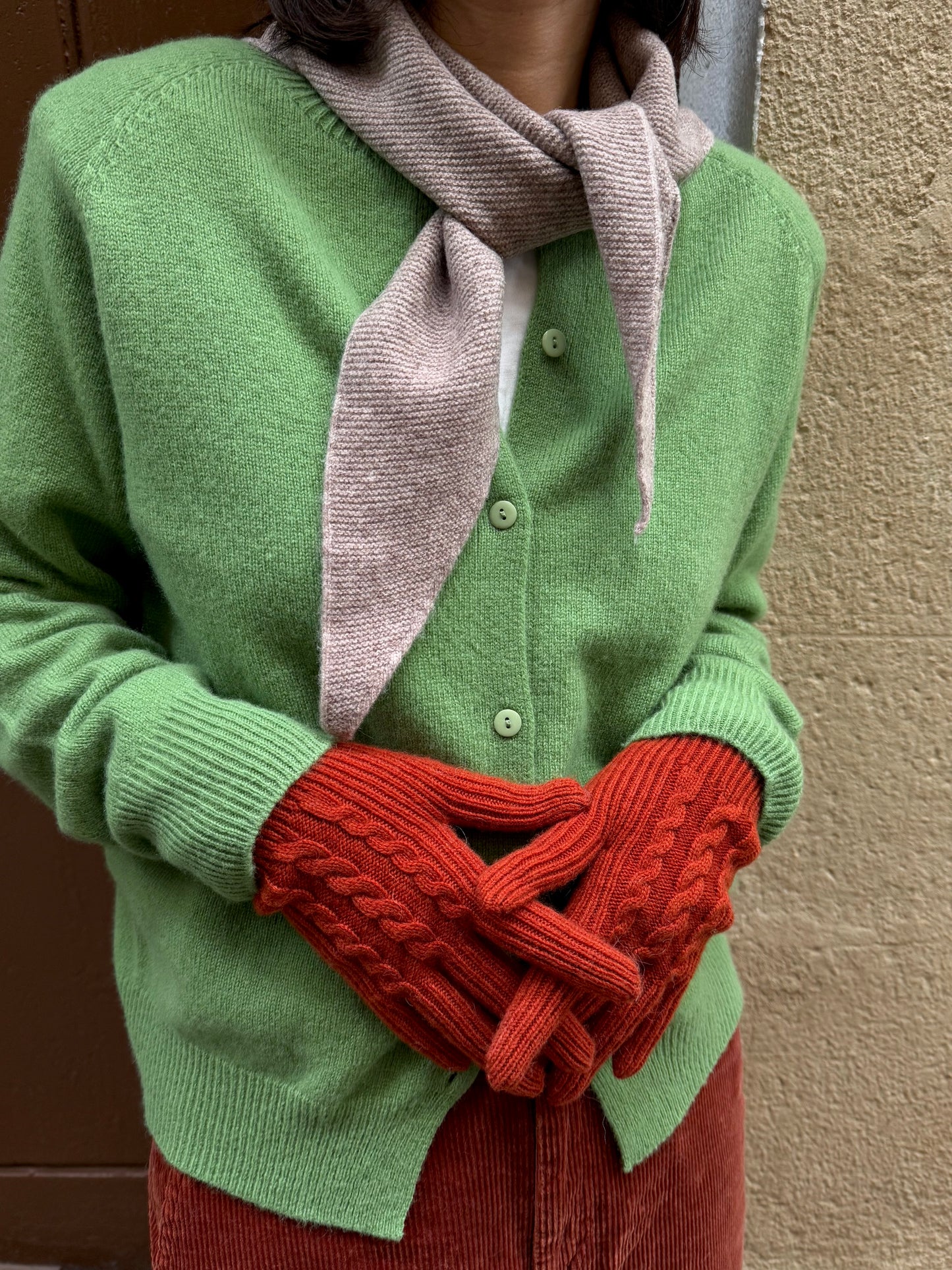 100%wool basic cardigan