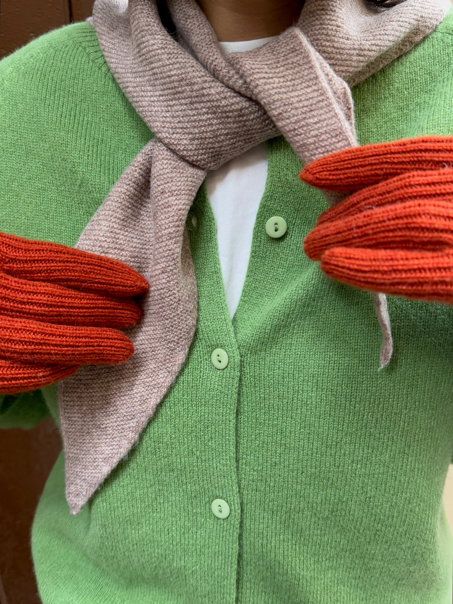 100%wool basic cardigan