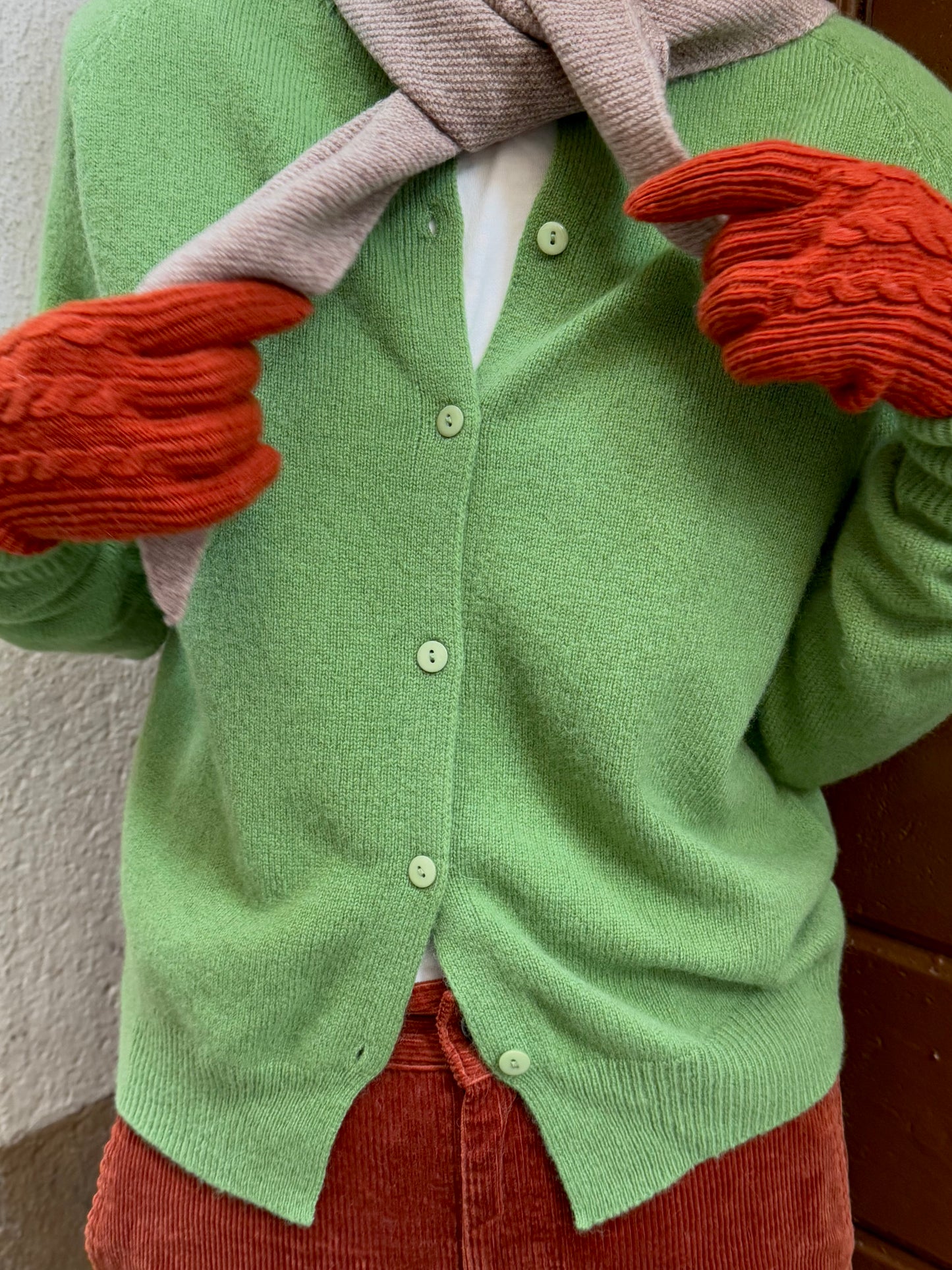 100%wool basic cardigan