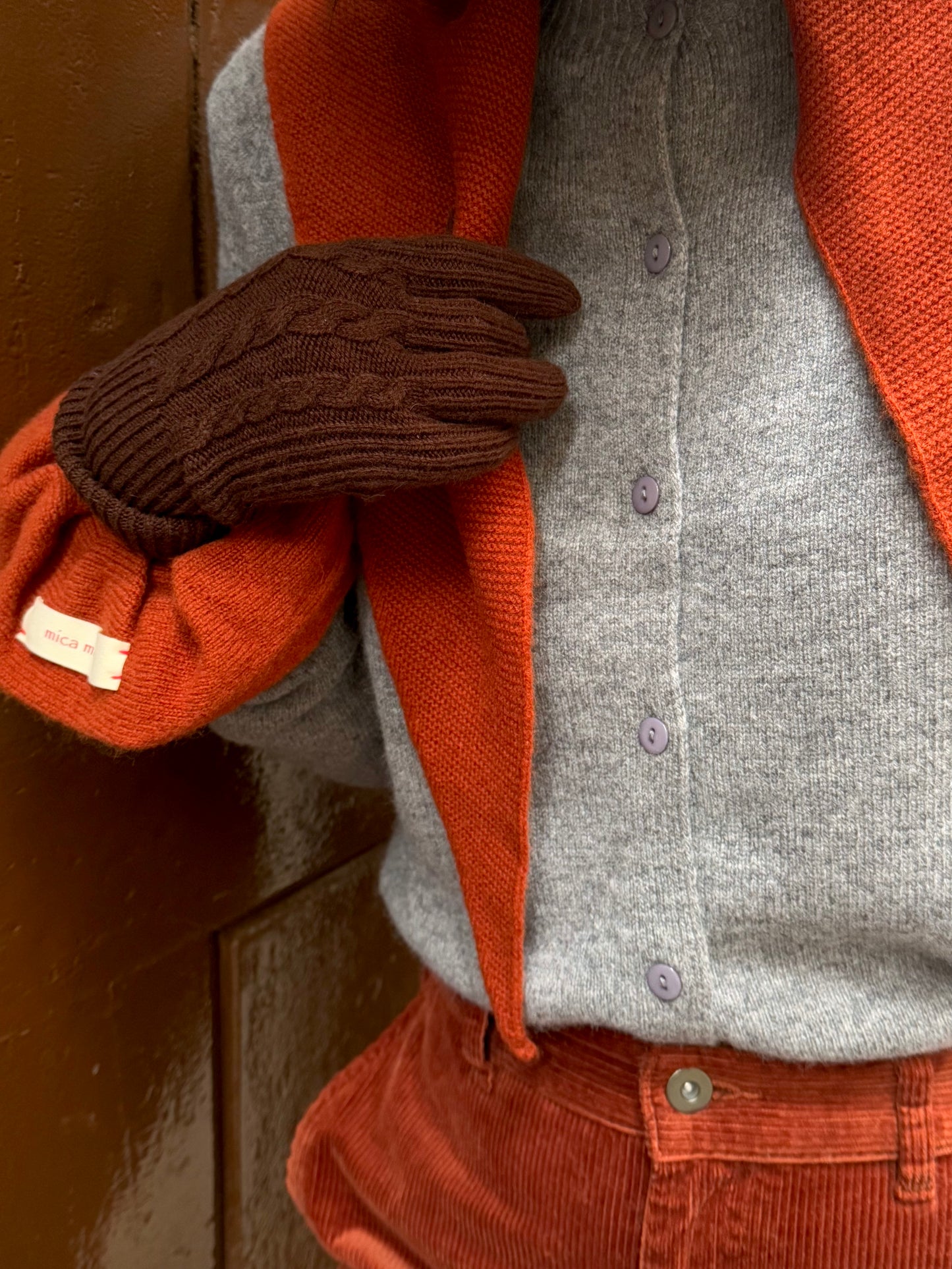 100%wool basic cardigan