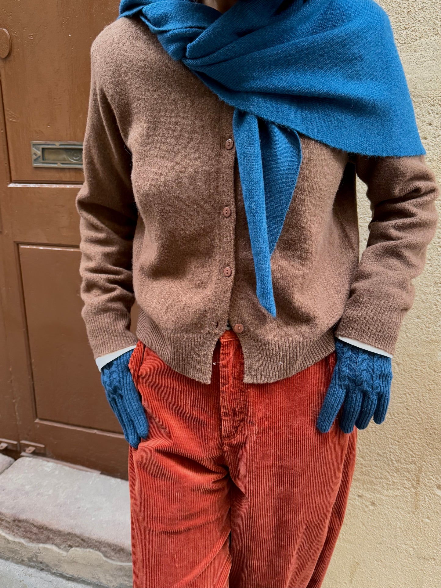 100%wool basic cardigan