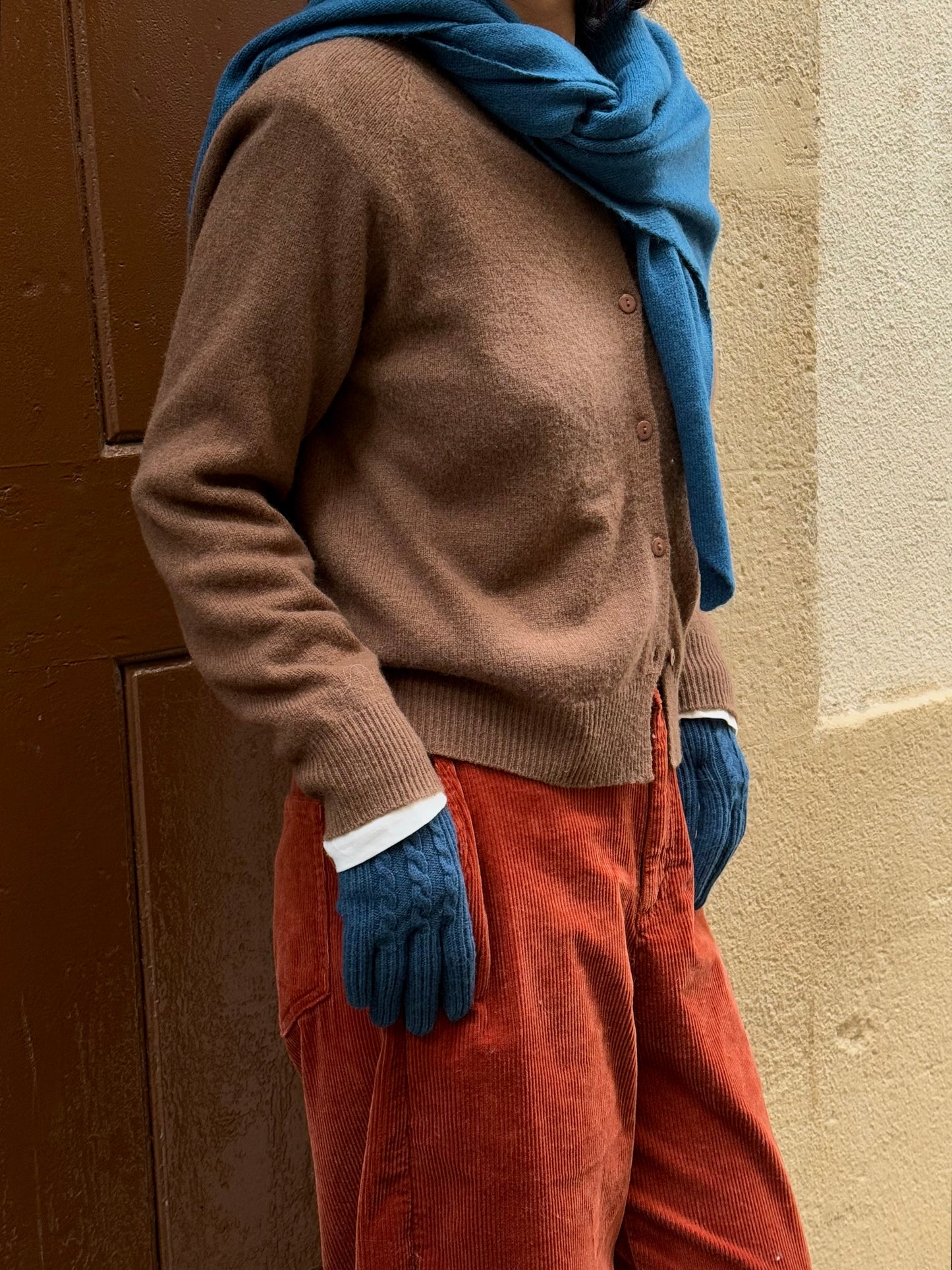 100%wool basic cardigan