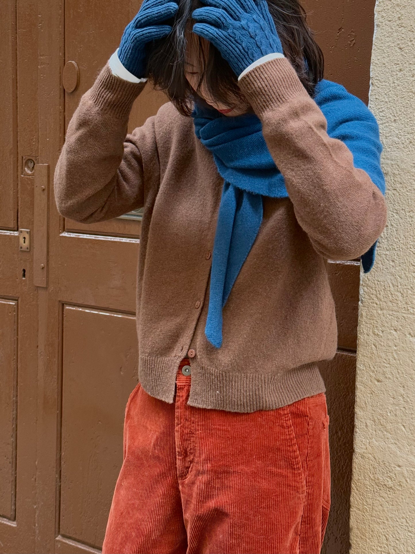 100%wool basic cardigan