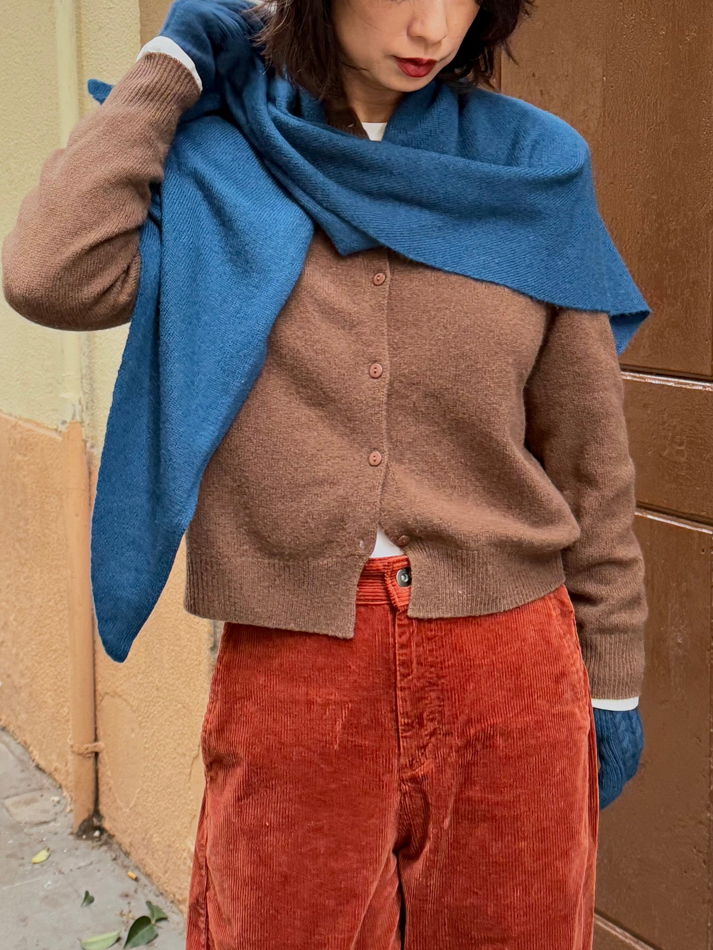 100%wool basic cardigan