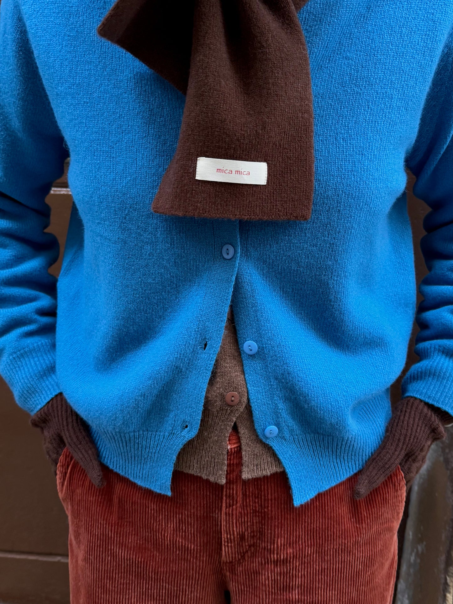 100%wool basic cardigan