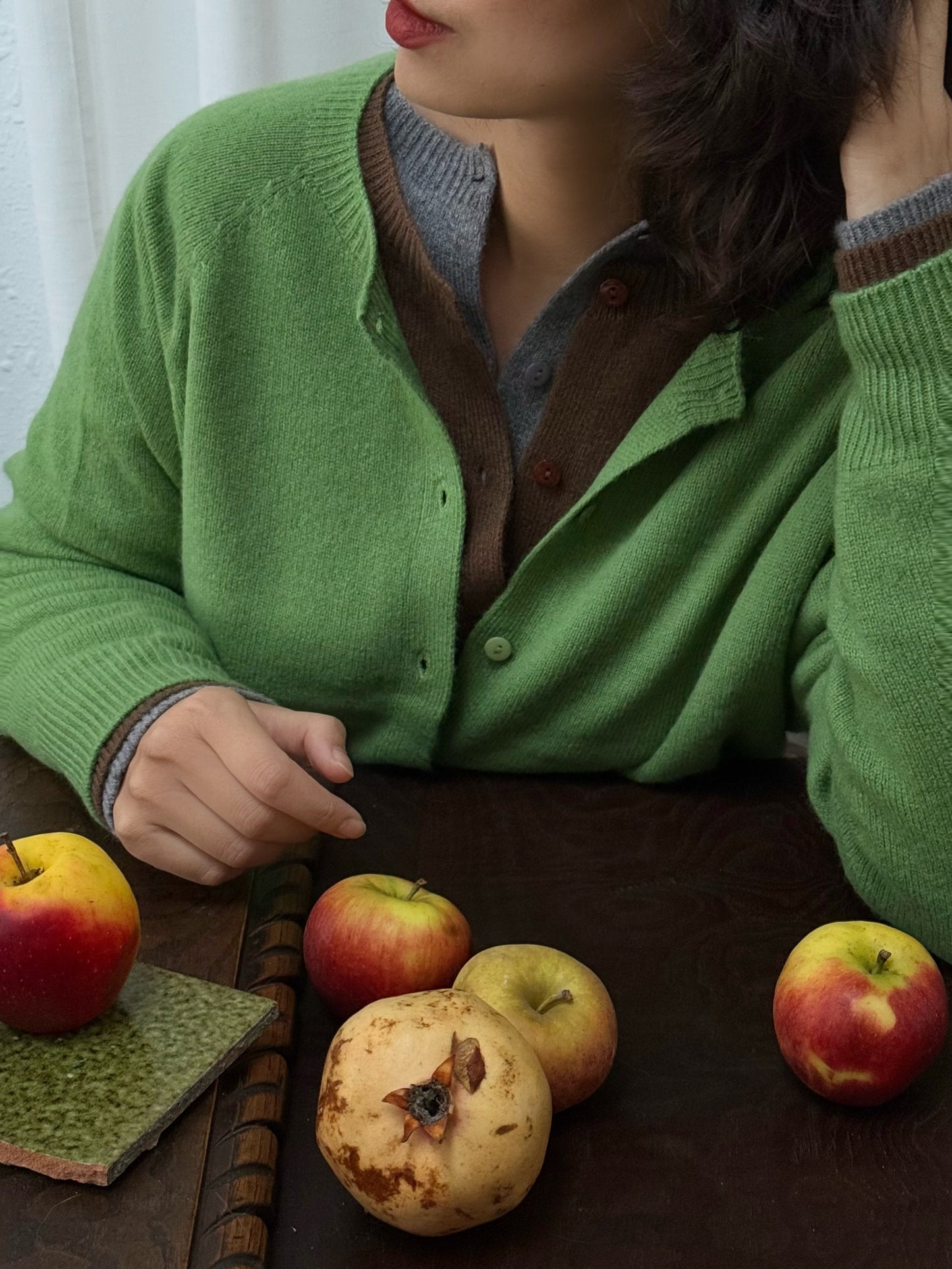 100%wool basic cardigan