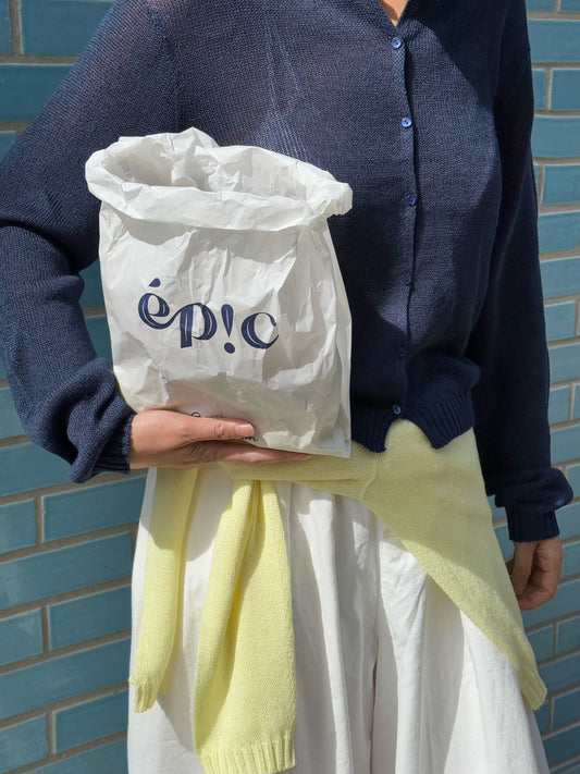 Paper-silk knitwear cardigan