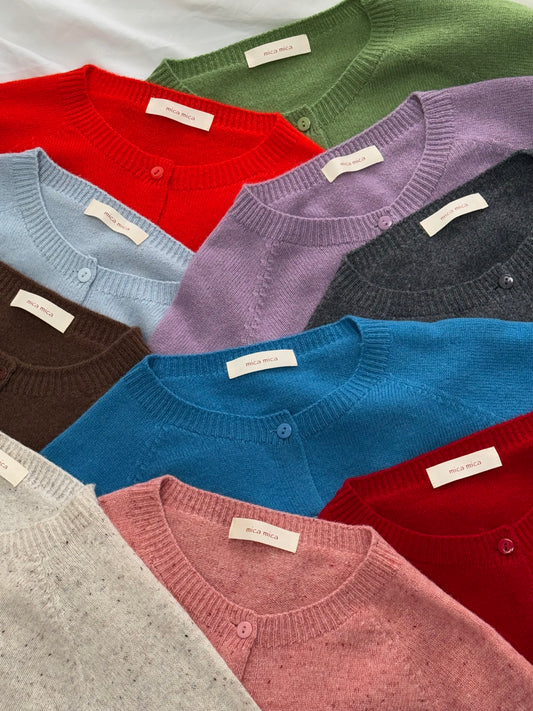 100%wool basic cardigan