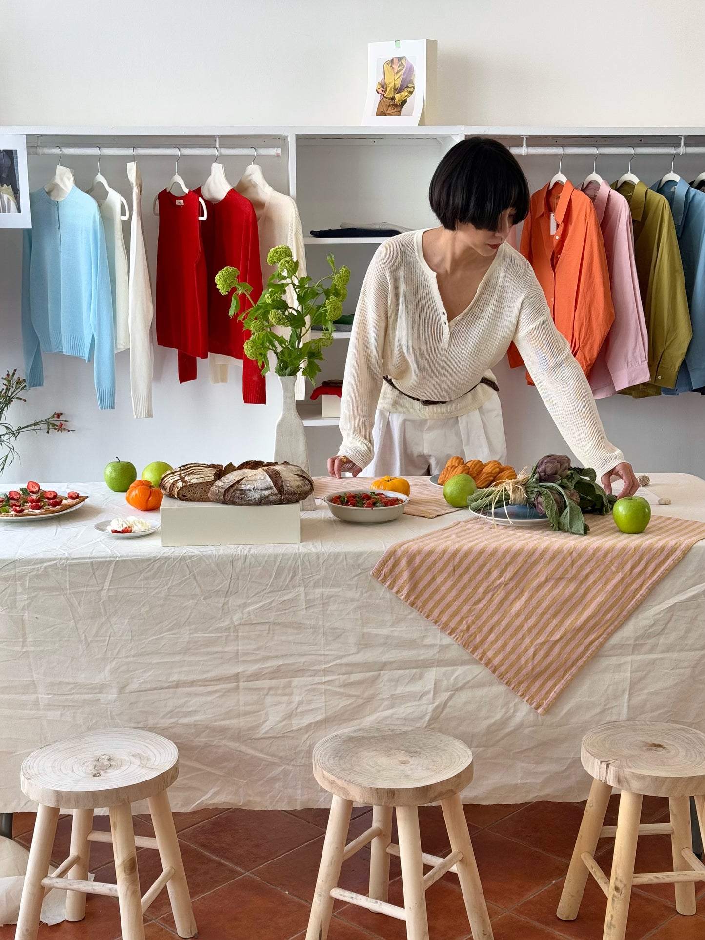 Linen Knit Henley