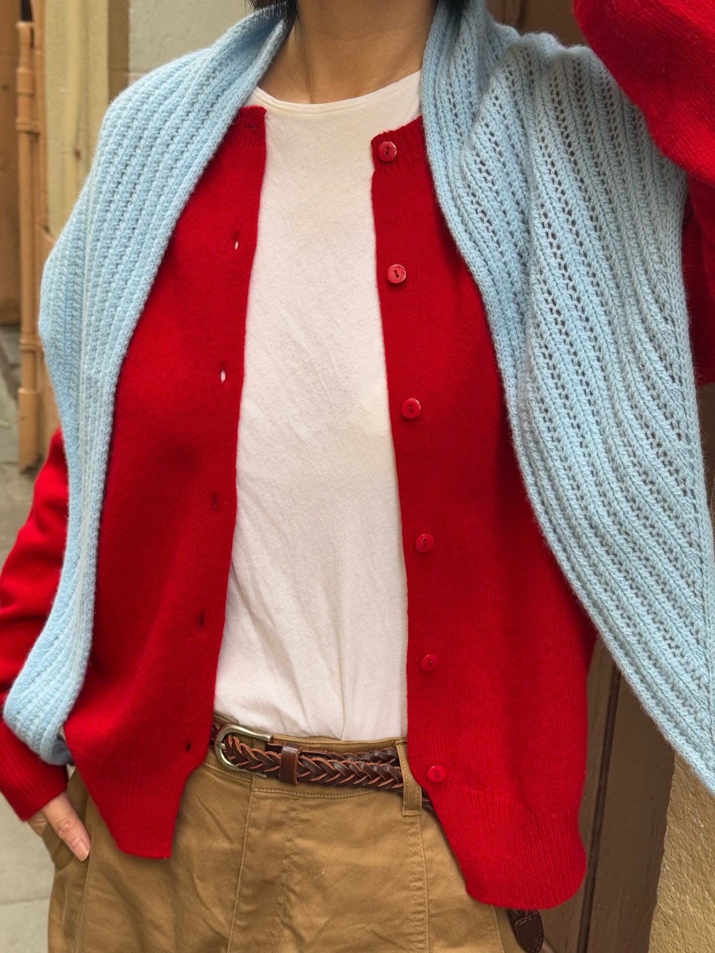 100%wool basic cardigan