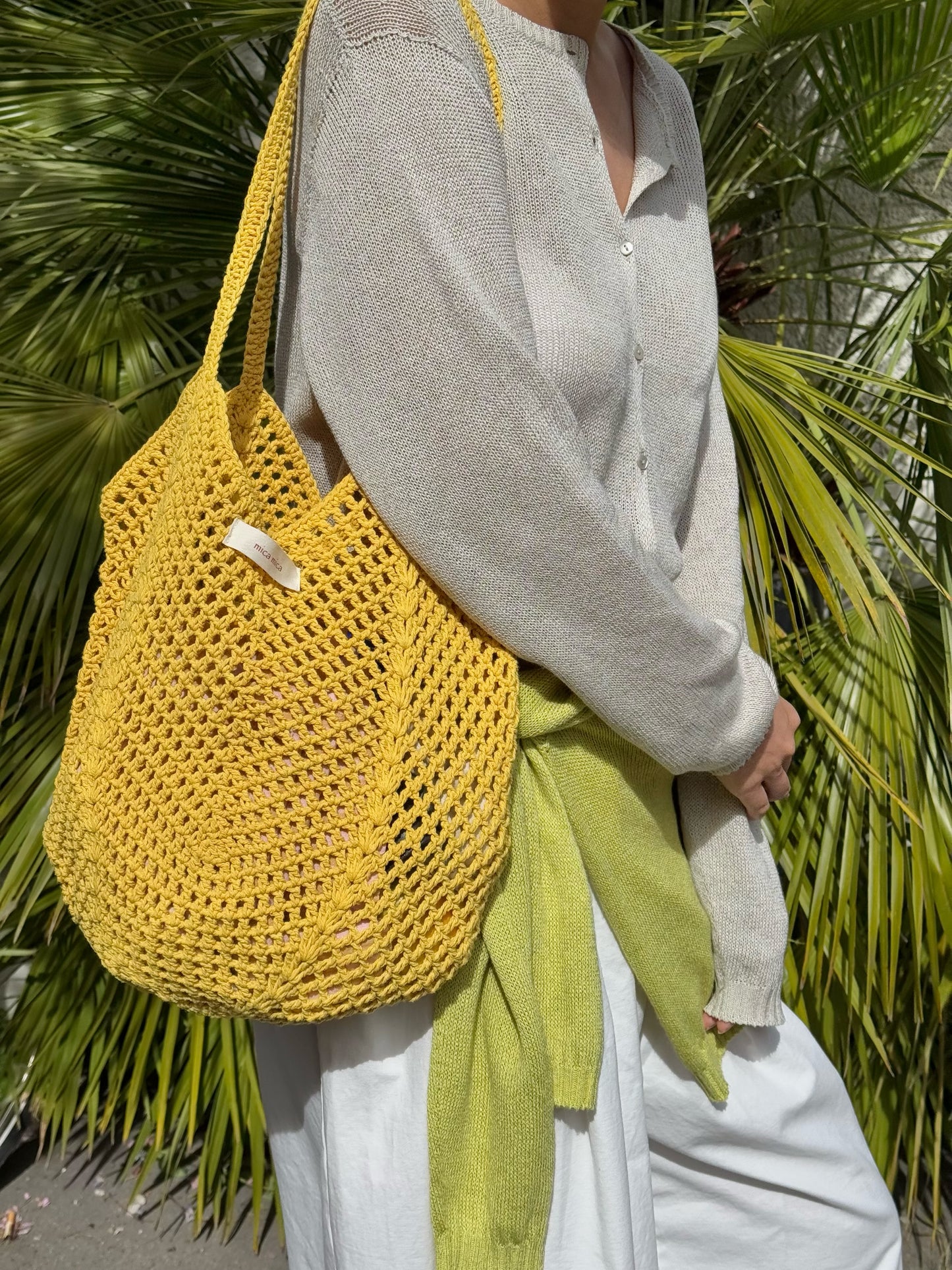 Paper-silk knitwear cardigan