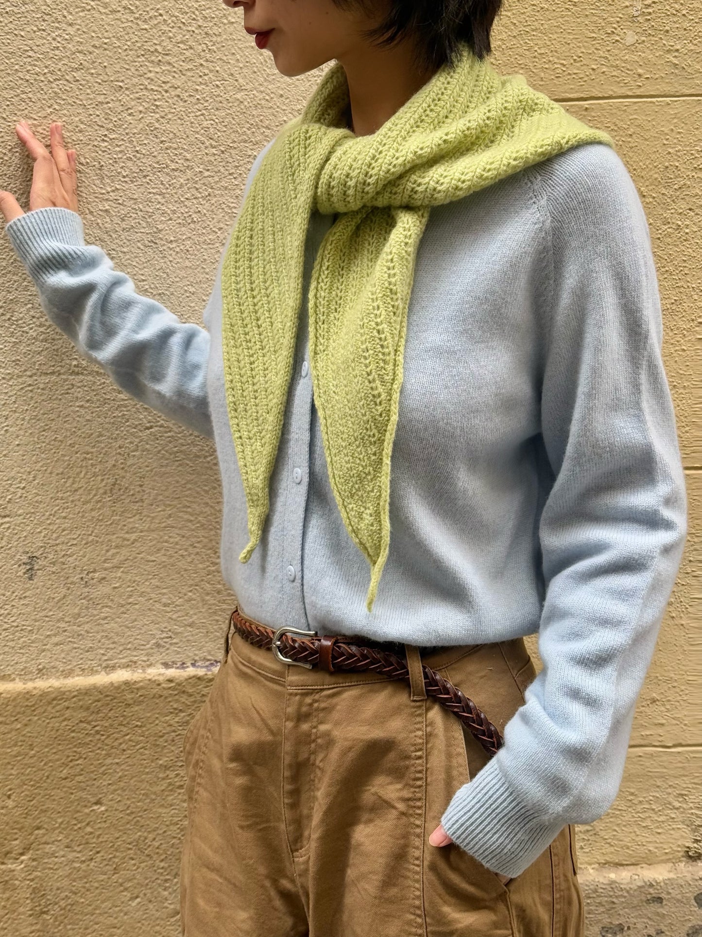 100%wool basic cardigan