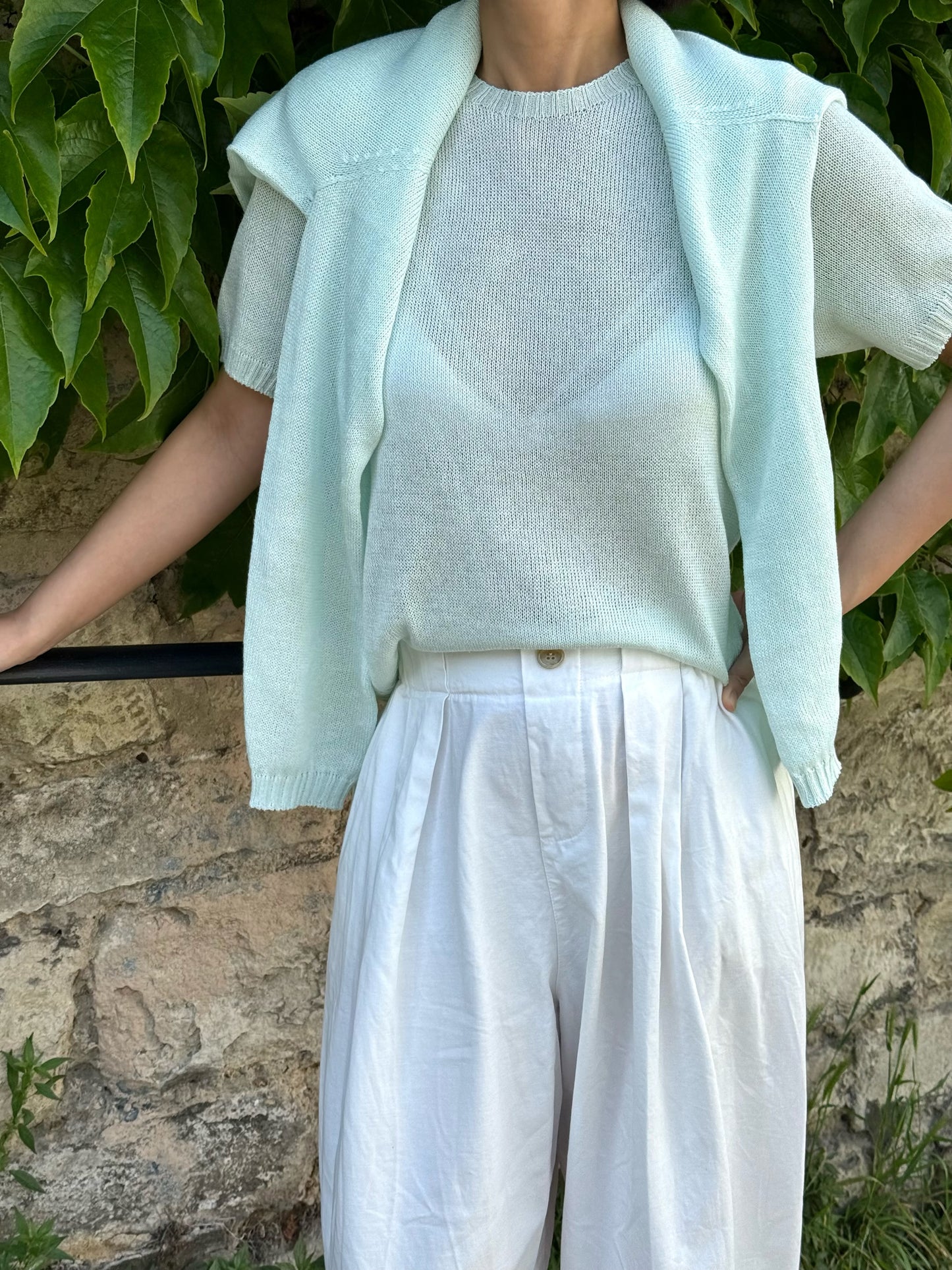 Paper-silk Lightknit Cardigan