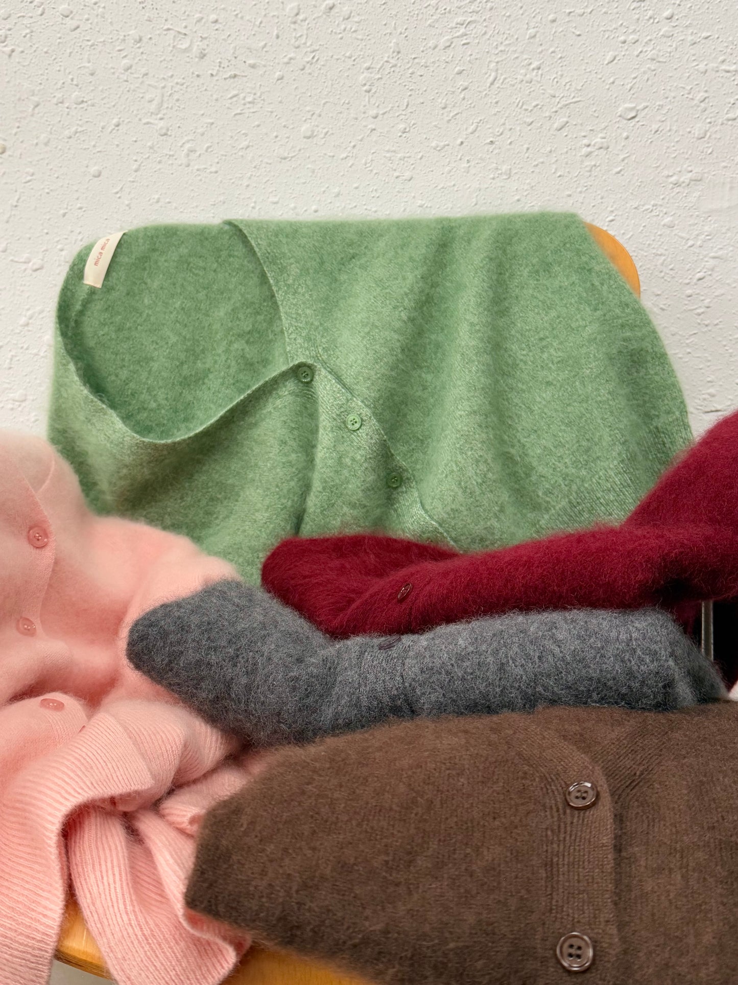 100%wool cardigan-long hair