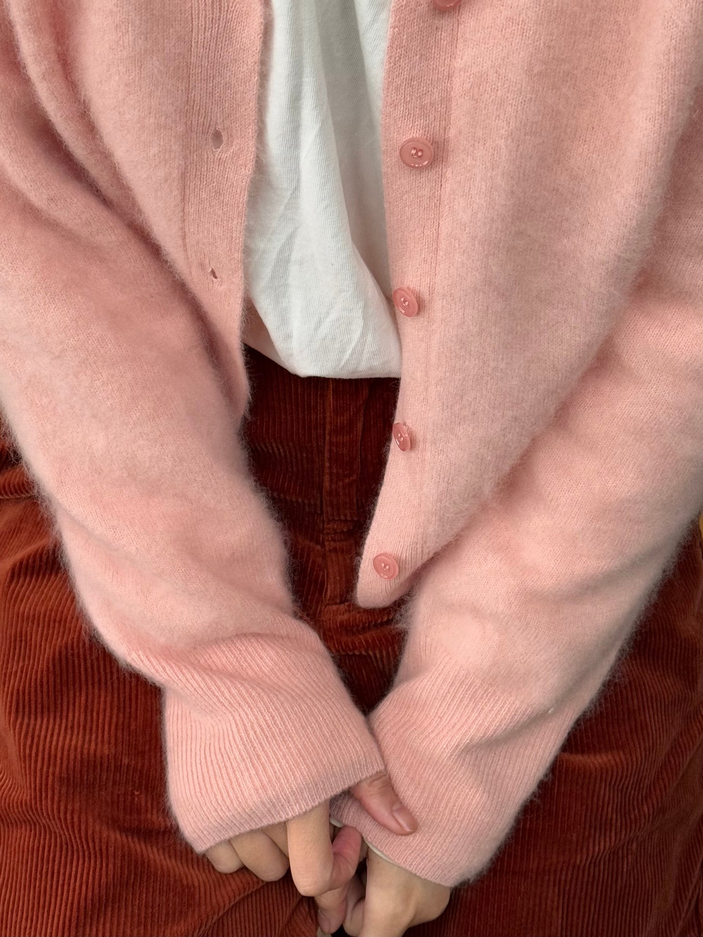 100%wool cardigan-long hair